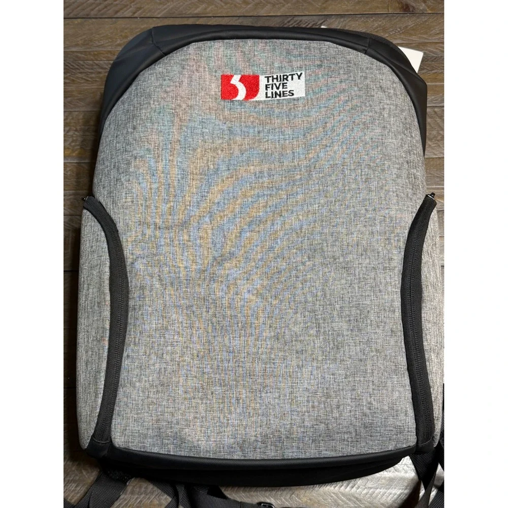 Thirty Five Lines Backpack Umbrella Unisex Large Grey NWT Hands Free Sun Rain